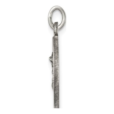 Sterling Silver Antiqued Saint Michael Medal Pendant – view 3