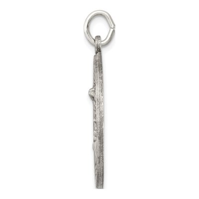 Sterling Silver Antiqued Saint Michael Medal Pendant – view 3
