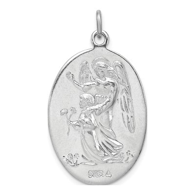 Sterling Silver Reversible St Michael Medal Pendant – view 4