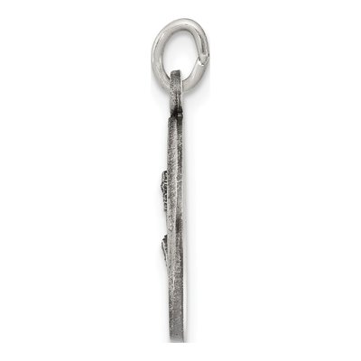 Sterling Silver Antiqued St Peregrine Medal Pendant – view 3