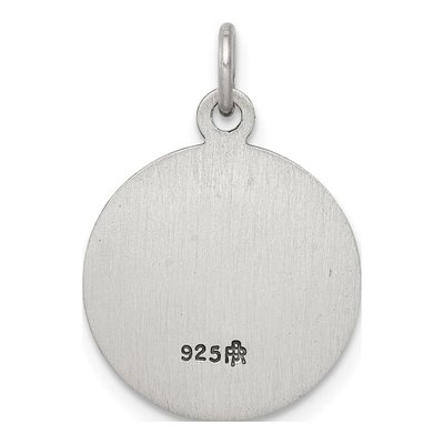 Sterling Silver Antiqued St Peregrine Medal Pendant – view 5