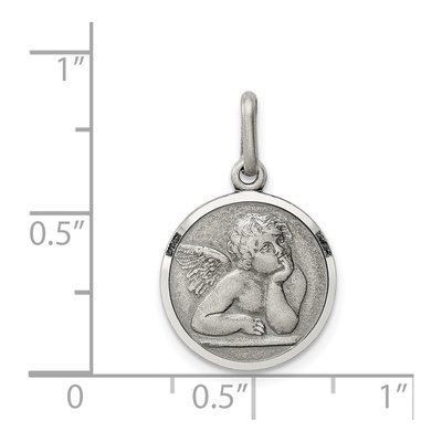 Sterling Silver Antiqued Raphael Angel Charm – view 4
