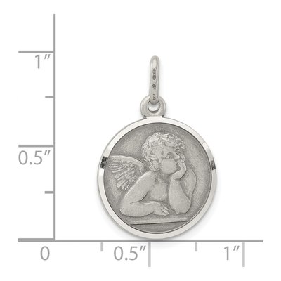Sterling Silver Antiqued Raphael Angel Charm – view 4