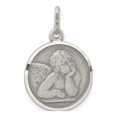 Sterling Silver Antiqued Raphael Angel Charm