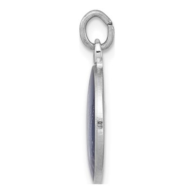 Sterling Silver Blue Epoxy Angel Pendant – view 3