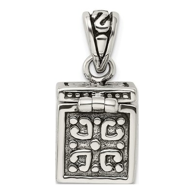 Sterling Silver Antiqued Prayer Box Pendant – view 5