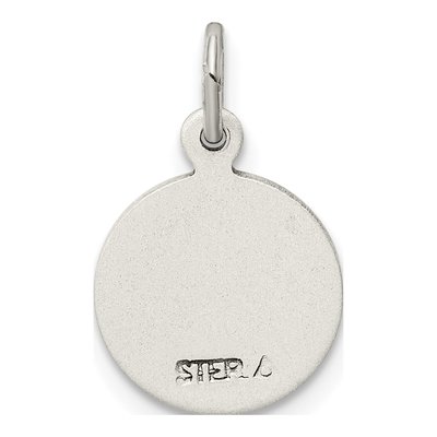 Sterling Silver Baptism Medal Pendant – view 4