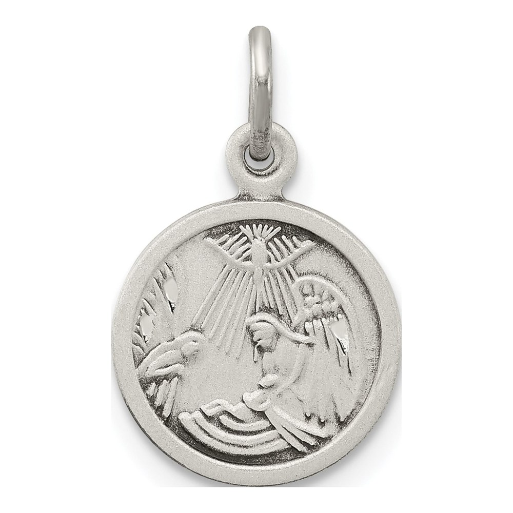 Sterling Silver Baptism Medal Pendant