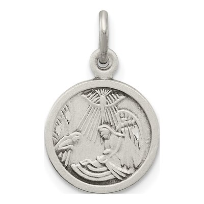 Sterling Silver Baptism Medal Pendant