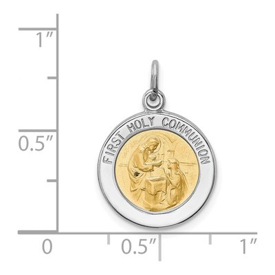 Sterling Silver Holy Communion Medal Pendant – view 5