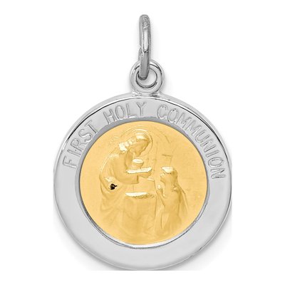 Sterling Silver Holy Communion Medal Pendant