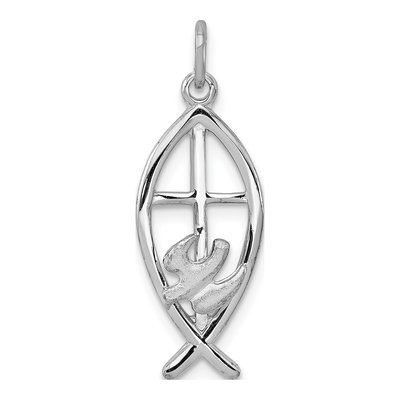 Sterling Silver Ichthus Fish Charm