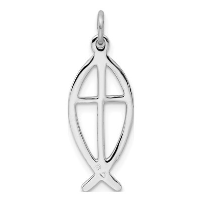 Sterling Silver Ichthus Fish Charm – view 4
