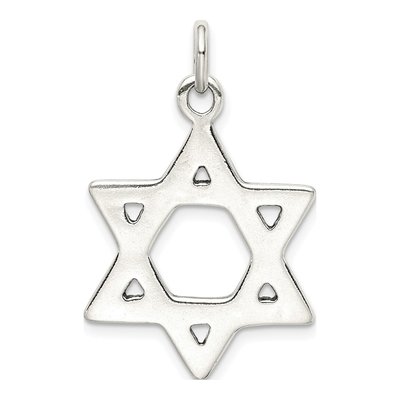 Sterling Silver Antiqued Star of David Charm – view 5