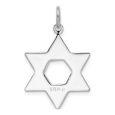 Sterling Silver Star of David Charm – view 5