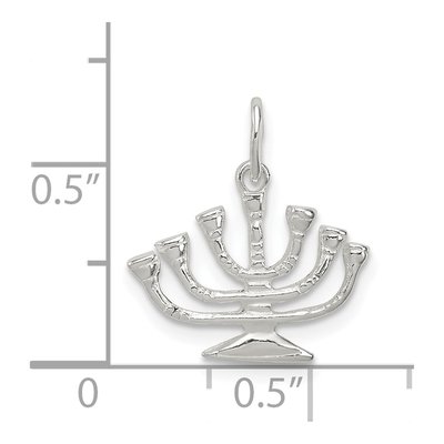 Sterling Silver Menorah Charm – view 4