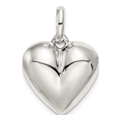 Sterling Silver Puffed Heart Pendant