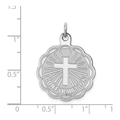 Sterling Silver Confirmation Disc Pendant – view 5