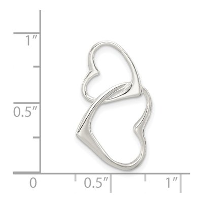 Sterling Silver Double Heart Pendant – view 5