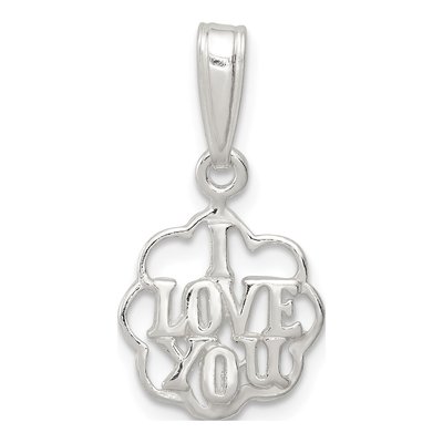 Sterling Silver I Love You Pendant