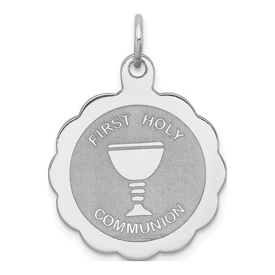Sterling Silver First Communion Disc Charm