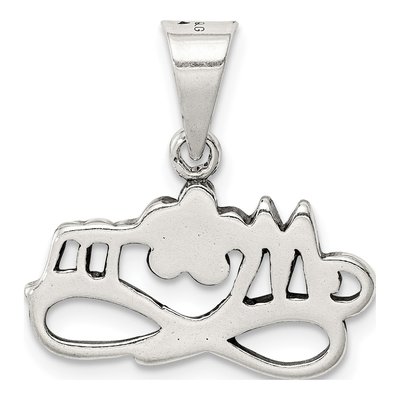Sterling Silver Antiqued Mom Charm – view 5