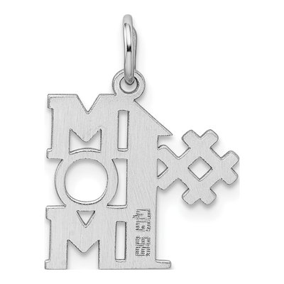 Sterling Silver Mom Number 1 Pendant – view 4