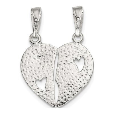 Sterling Silver Best Friends Heart Set Pendant – view 5