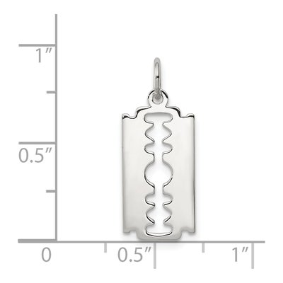 Sterling Silver Razor Blade Charm – view 4