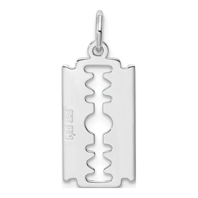 Sterling Silver Razor Blade Charm – view 5