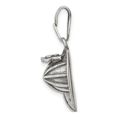 Sterling Silver Fireman's Helmet Pendant – view 3