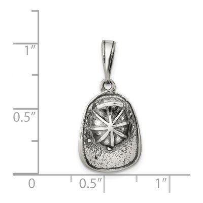 Sterling Silver Fireman's Helmet Pendant – view 4