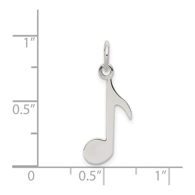 Sterling Silver Musical Note Pendant – view 5