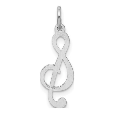 Sterling Silver Treble Clef Charm – view 4