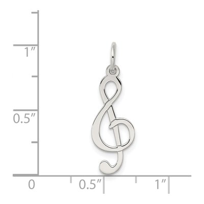 Sterling Silver Treble Clef Charm – view 5