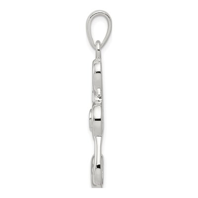 Sterling Silver CZ Treble Clef Charm – view 3