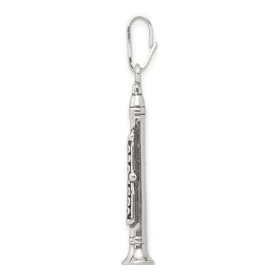 Sterling Silver Antiqued Clarinet Charm – view 3