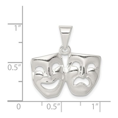 Sterling Silver Comedy Tragedy Theater Charm – view 4