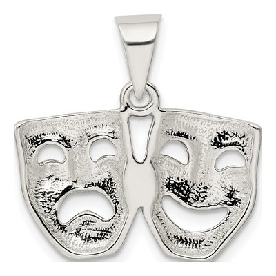 Sterling Silver Comedy Tragedy Theater Charm – view 5