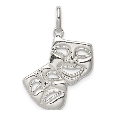 Sterling Silver Comedy Tragedy Pendant
