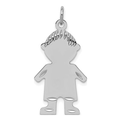 Sterling Silver Boy Disc Charm