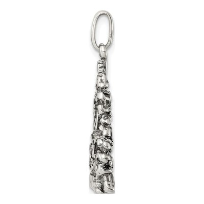 Sterling Silver Antiqued Christmas Tree Charm – view 3