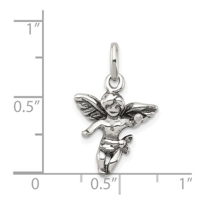 Sterling Silver Antiqued Angel Pendant – view 4