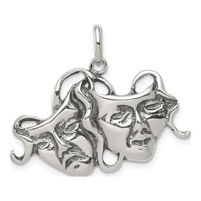 Sterling Silver Comedy Tragedy Pendant