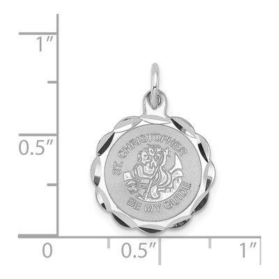 Sterling Silver St Christopher Medal Charm – view 4