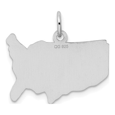 Sterling Silver United States Pendant – view 4