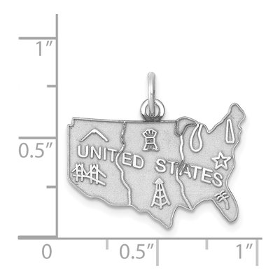 Sterling Silver United States Pendant – view 5