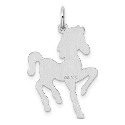Sterling Silver Horse Disc Pendant – view 4