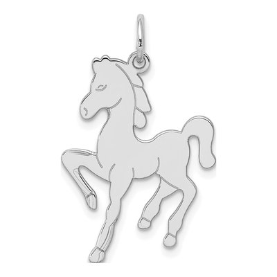Sterling Silver Horse Disc Pendant