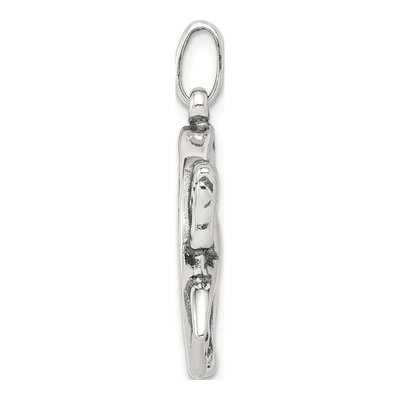 Sterling Silver Antiqued Horse Horseshoe Charm – view 3